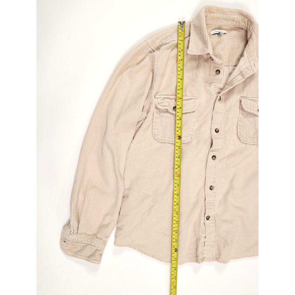 Quiet Luxury Minimalist Corduroy Overshirt REISS Bonucci Mink Cozy Men’s Large - Picture 7 of 10